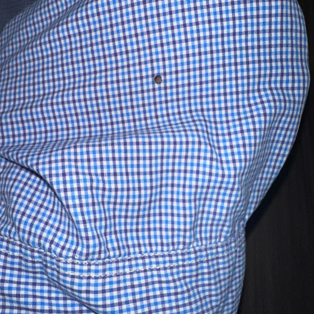 The North Face Mens XL‎ Blue Plaid Long Sleeve Button Down Shirt